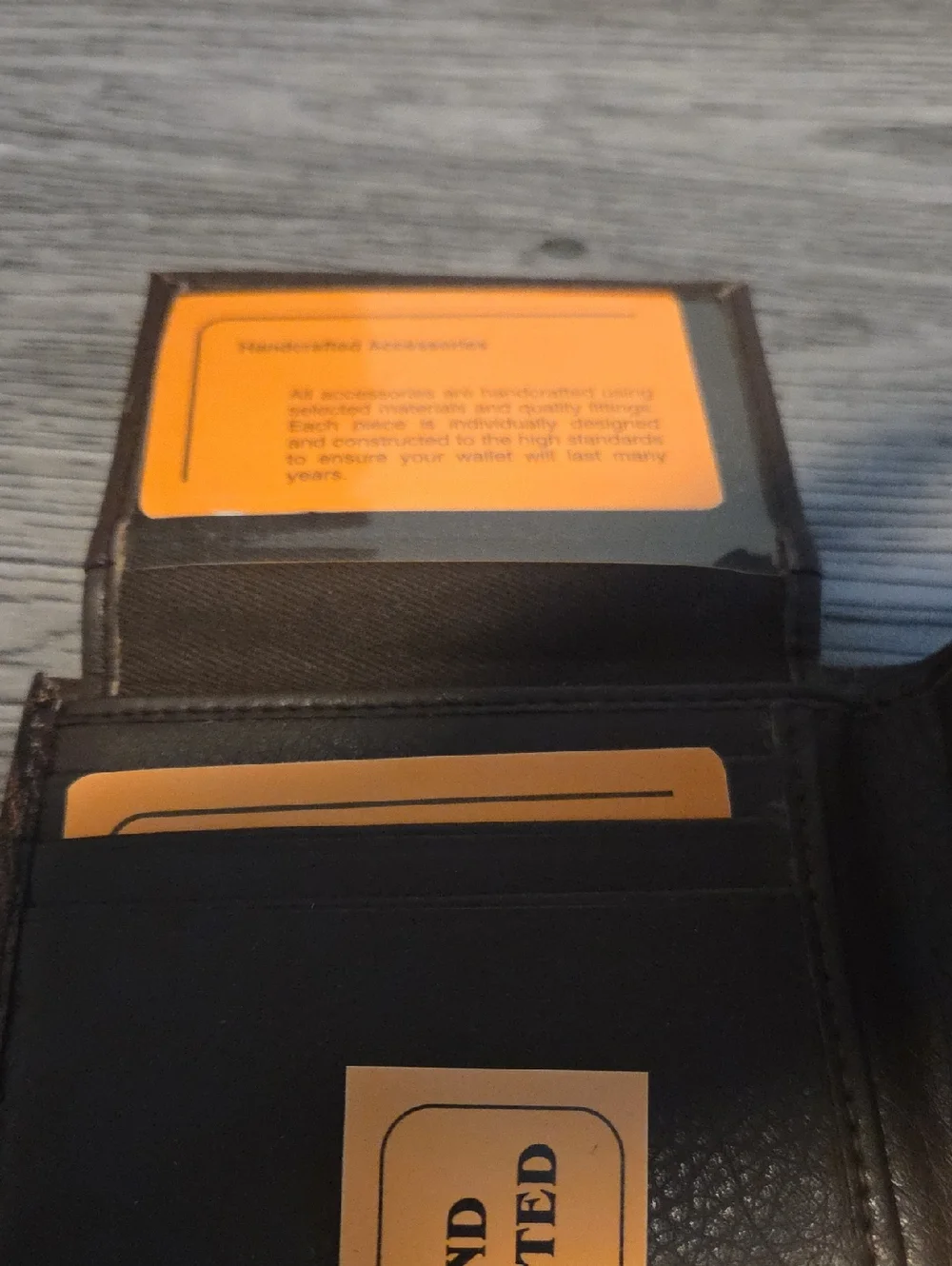 Brown Croc Textured Leather Wallet #3